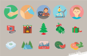 Vector spot illustrations for an ongoing feature in Chidren's Healthcare of Atlanta's Careforce Chronicle